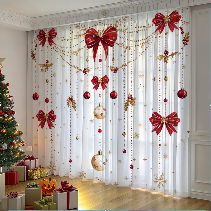 2 stuks kerstgordijnen van doo - Curtain Rods recensie en prijs