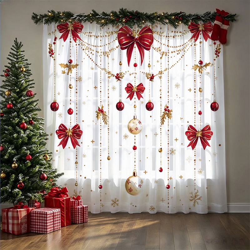 2 stuks kerstgordijnen van doo - Curtain Rods recensie en prijs