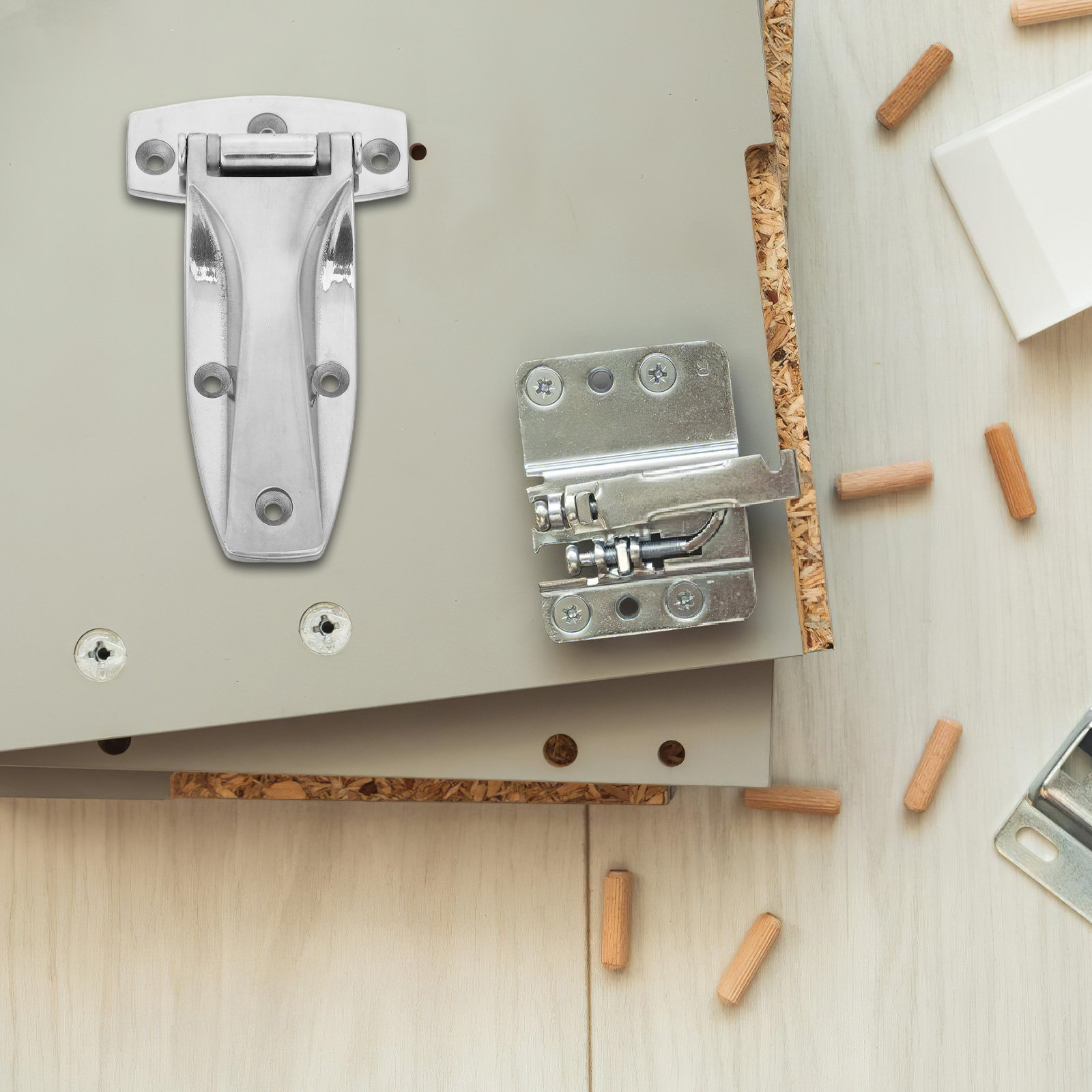 Zware, roestvrijstalen T-schar - Cabinet Hinges recensie en prijs