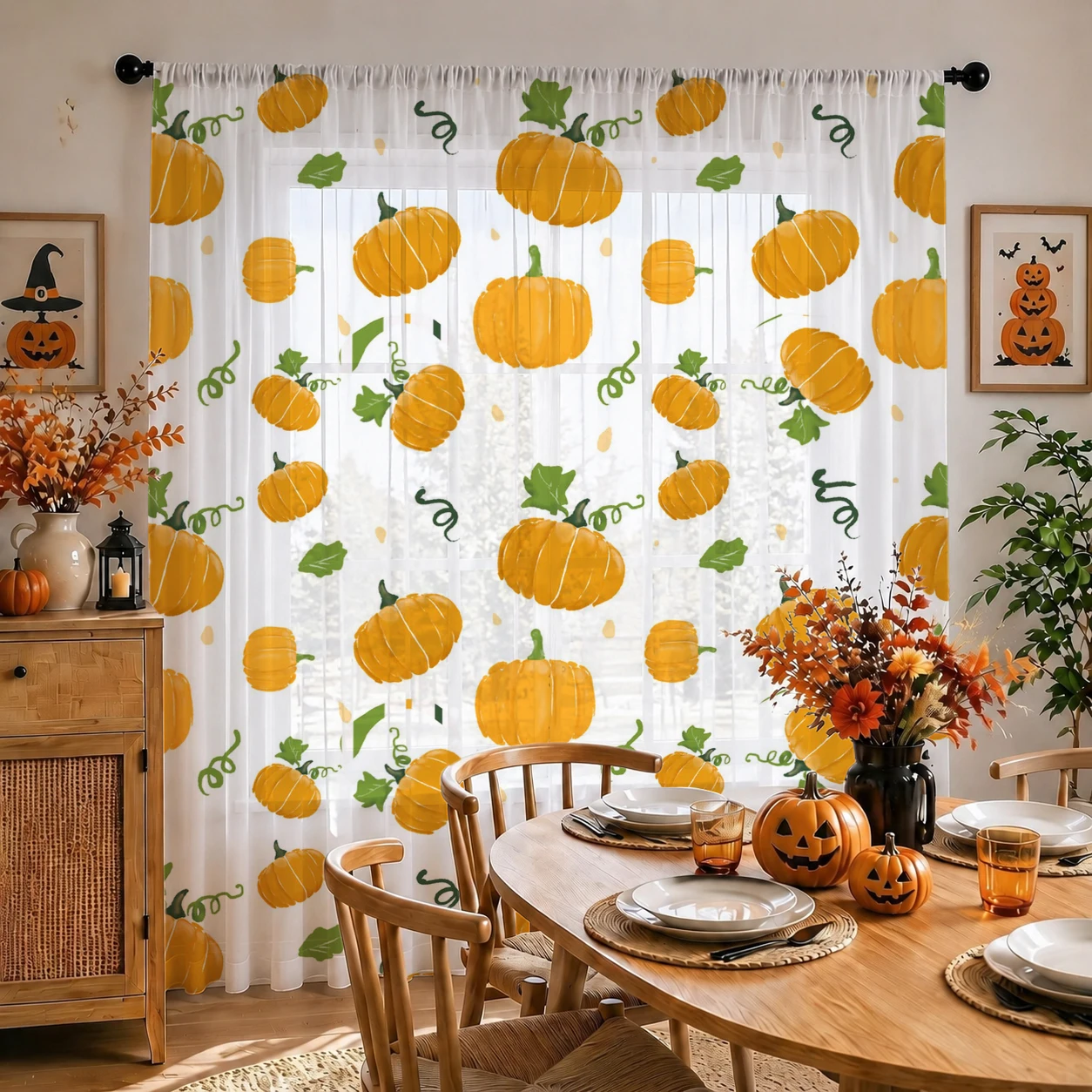 Halloween transparante gordijn - Curtain Rods recensie en prijs